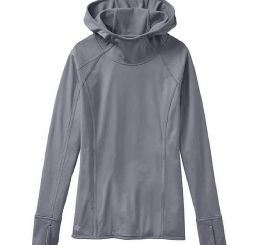 Athleta Gray Plush Tech Hoodie Sz‎ XS